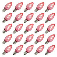 Vickerman C7 Candelabra Screw Base Transparent Red Dimmable (25 pack)