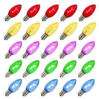 View C9 Intermediate Screw Base Multi-Color LED Transparent Dimmable Twinkle (25 pack)