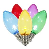 Vickerman C9 Intermediate Screw Base Multi-Color LED Transparent Dimmable (25 pack)