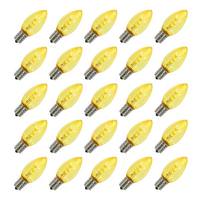 Vickerman C9 Intermediate Screw Base Yellow Transparent Dimmable Twinkle LED (25 pack)