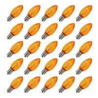 Vickerman C9 Intermediate Screw Base Transparent Orange Dimmable LED (25 pack)