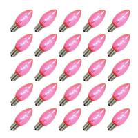 View C9 Intermediate Screw Base Transparent Pink Dimmable LED (25 pack)