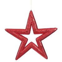 Vickerman 14" Red Glitter Star Ornament