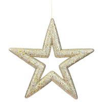 Vickerman 14" Champagne Glitter Star Ornament