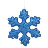 Vickerman 11" Blue Glitter Snowflake Outdoor Ornament