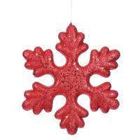 Vickerman 11" Red Glitter Snowflake Outdoor Ornament
