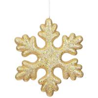 Vickerman 11" Gold Glitter Snowflake Outdoor Ornament