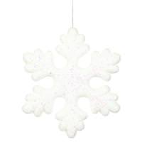 Vickerman 11" White Glitter Snowflake Outdoor Ornament