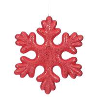 Vickerman 15" Red Glitter Snowflake Outdoor Ornament
