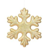 Vickerman 15" Gold Glitter Snowflake Outdoor Ornament