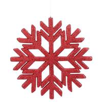 Vickerman 18.5" Red Glitter Snowflake Indoor/Outdoor Ornament