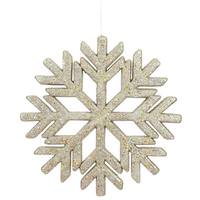 Vickerman 18.5" Champagne Glitter Snowflake Indoor/Outdoor Ornament