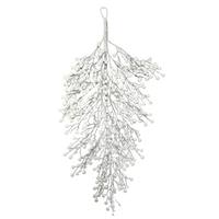 Vickerman 33" Artificial White Berry Teardrop