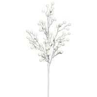Vickerman 17" White Glitter Berry Spray (6 pack)