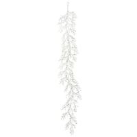 Vickerman 6' Artificial Outdoor White Glitter Berry Garland