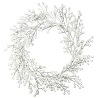 Vickerman 22" Artificial White Berry Glitter Wreath