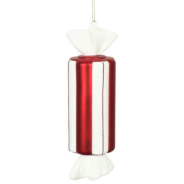 12" Red-White Cylinder Candy Ornament (2 Pack)