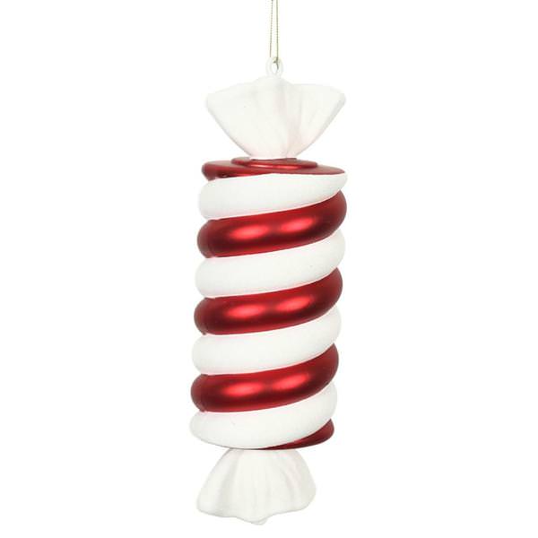 12" Red-White Twisted Candy Ornament (2 Pack)