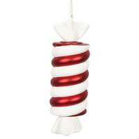 Vickerman 12" Red-White Twisted Candy Ornament (2 Pack)