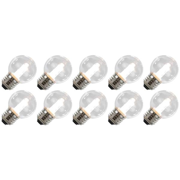 .8 watt G50 Transparent Warm White Medium Screw Base LED (10 pack)