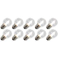 Vickerman .8 watt G50 Transparent Warm White Medium Screw Base LED (10 pack)