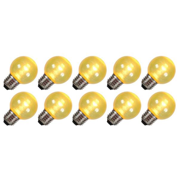 G50 Medium Screw Base Yellow LED (10 pack)