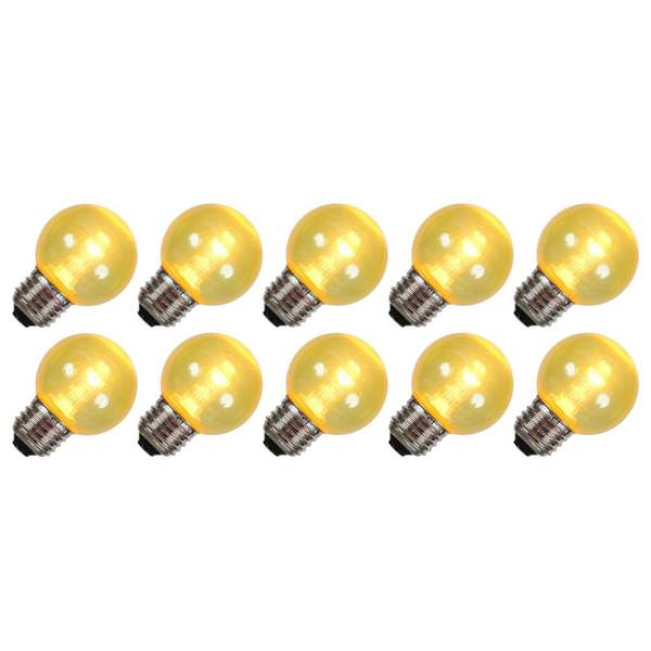 G50 Medium Screw Base Yellow LED (10 pack)