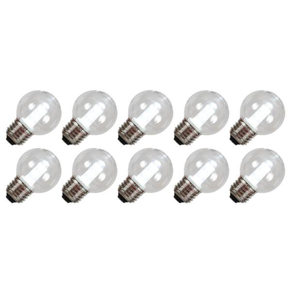 G50 Medium Screw Base Pure White LED (10 pack)