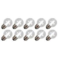 Vickerman G50 Medium Screw Base Pure White LED (10 pack)