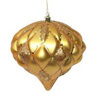 Vickerman 5.7" Copper Matte Glitter Diamond Ornament