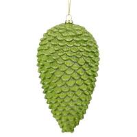 Green Colored Christmas Tree Pine Cone Ornaments