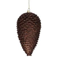 Vickerman 7" Chocolate Matte Glitter Pinecone Ornament