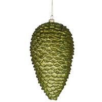 Vickerman 7" Olive Matte Glitter Pinecone Ornament