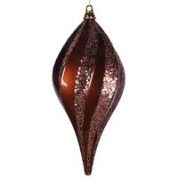 Vickerman 8'' Chocolate Candy Glitter Swirl Drop Ornament