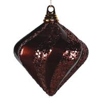 Vickerman 6" Chocolate Candy Glitter Swirl Diamond Ornament