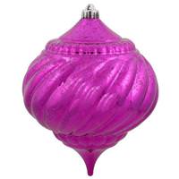 Vickerman 8" Fuchsia Shiny Mercury Onion Ornament