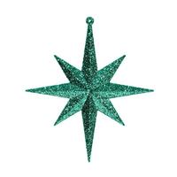 Vickerman 8" Sea Blue Glitter Bethlehem Star Ornament (4 pack)
