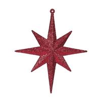 Vickerman 8" Burgundy Glitter Bethlehem Star Ornament (4 pack)