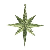 Vickerman 8" Lime Glitter Bethlehem Star Ornament (4 pack)