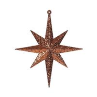Vickerman 8" Copper Glitter Bethlehem Star Ornament (4 pack)