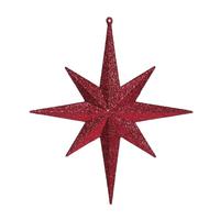 Vickerman 12" Burgundy Glitter Bethlehem Star Ornament (2 pack)
