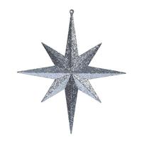 Vickerman 12" Pewter Glitter Bethlehem Star Ornament (2 pack)
