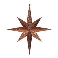 Vickerman 12" Copper Glitter Bethlehem Star Ornament (2 pack)