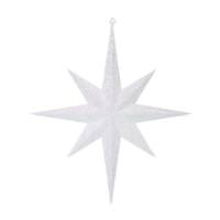 Vickerman 15.75" White Glitter Bethlehem Star Ornament