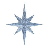 Vickerman 15.75" Sea Blue Glitter Bethlehem Star Ornament