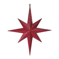 Vickerman 15.75" Burgundy Glitter Bethlehem Star Ornament