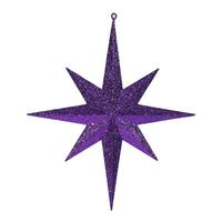 Vickerman 15.75" Purple Glitter Bethlehem Star Ornament