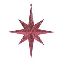 Vickerman 15.75" Fuchsia Glitter Bethlehem Star Ornament