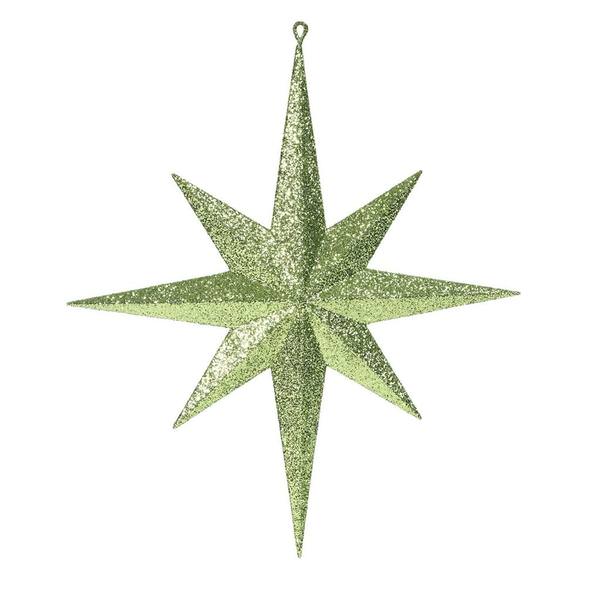 15.75" Lime Glitter Bethlehem Star Ornament