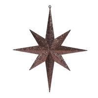 Vickerman 15.75" Chocolate Glitter Bethlehem Star Ornament